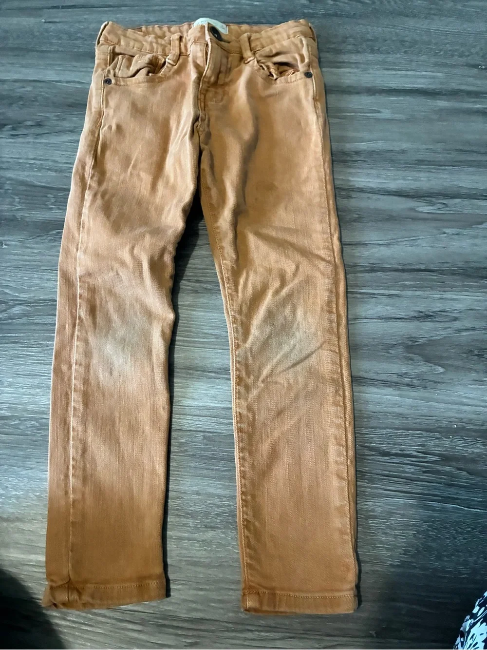 Boys Slim Fit Tan Jeans